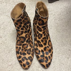 Jcrew leopard boots